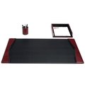 Workstation Burgundy Leather  Desk Set, 3PK TH268906